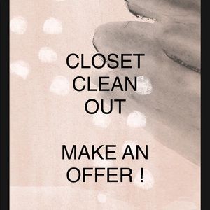 CLOSET CLEAN OUT !